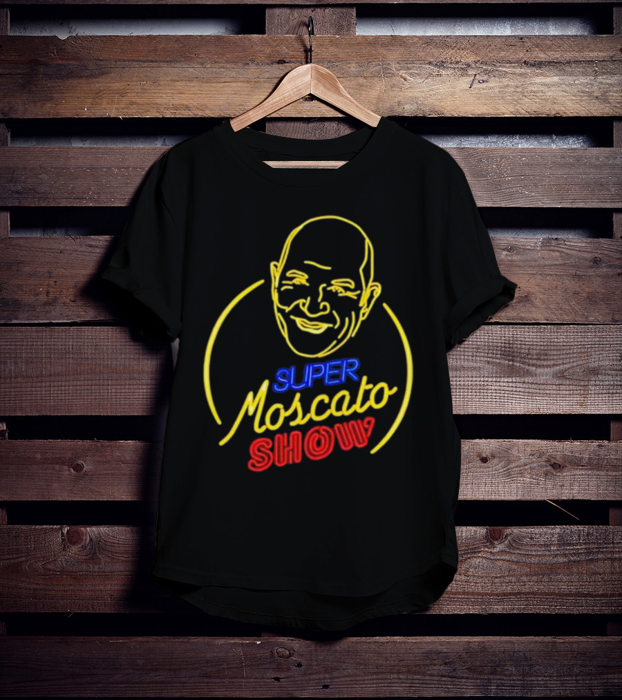 Super Moscato Show Neon Head Outline T-Shirt