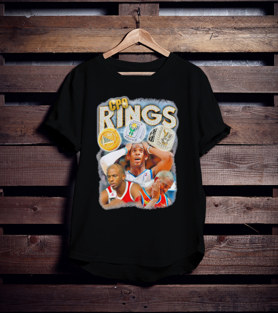 CP0 Rings Basketball Legacy With Golden State Warriors Boston Celtics And San Antonio Spurs Symbols T-Shirt