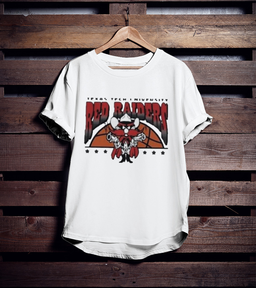 Texas Tech Basketball Red Raiders Guns Up Mascot T-Shirt