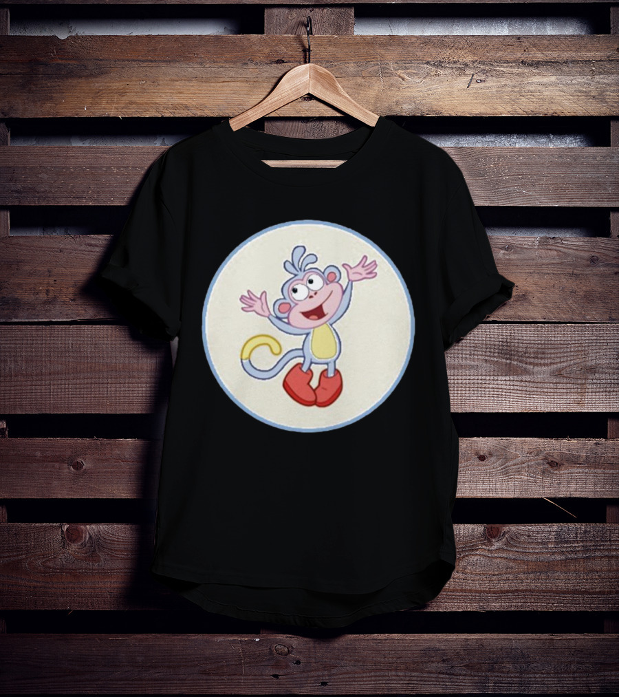Boots The Monkey Character With Red Boots From Popular Children's Show T-Shirt
