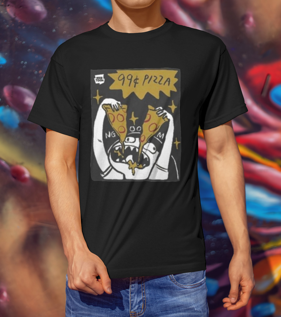 My Giant Nerd Boyfriend Wee Toon 99¢ Pizza T-Shirt