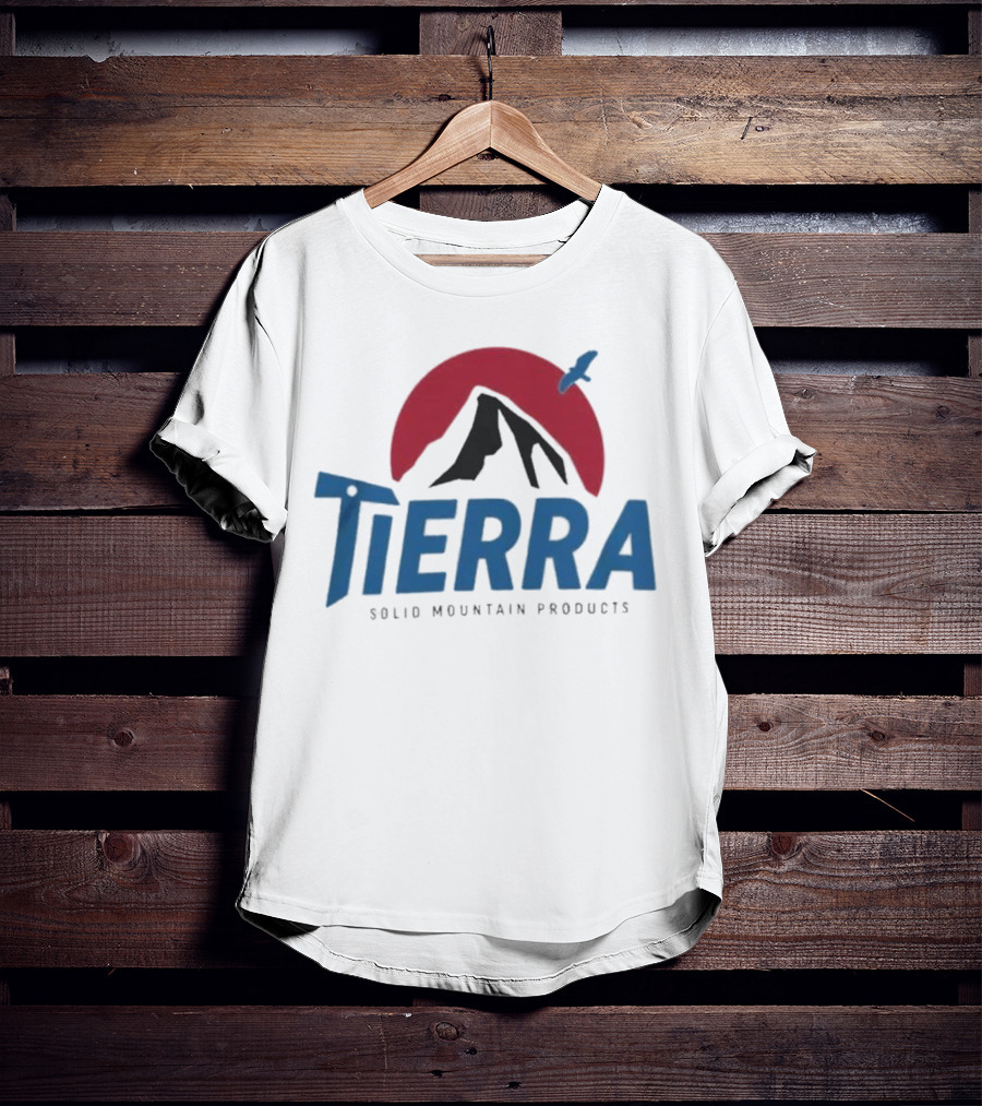 Tierra Solid Mountain Products Red Sun Blue Bird T-Shirt