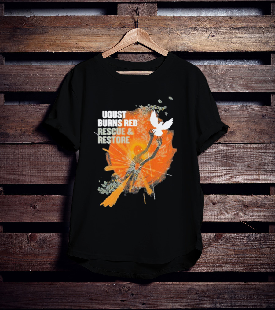 August Burns Red Rescue And Restore Album Uplifted Hands With Dove T-Shirt
