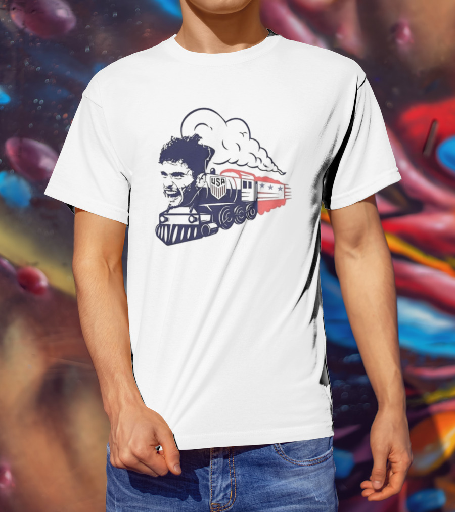 FC Dallas Pepi Train With US Soccer Emblem And Face On Locomotive T-Shirt