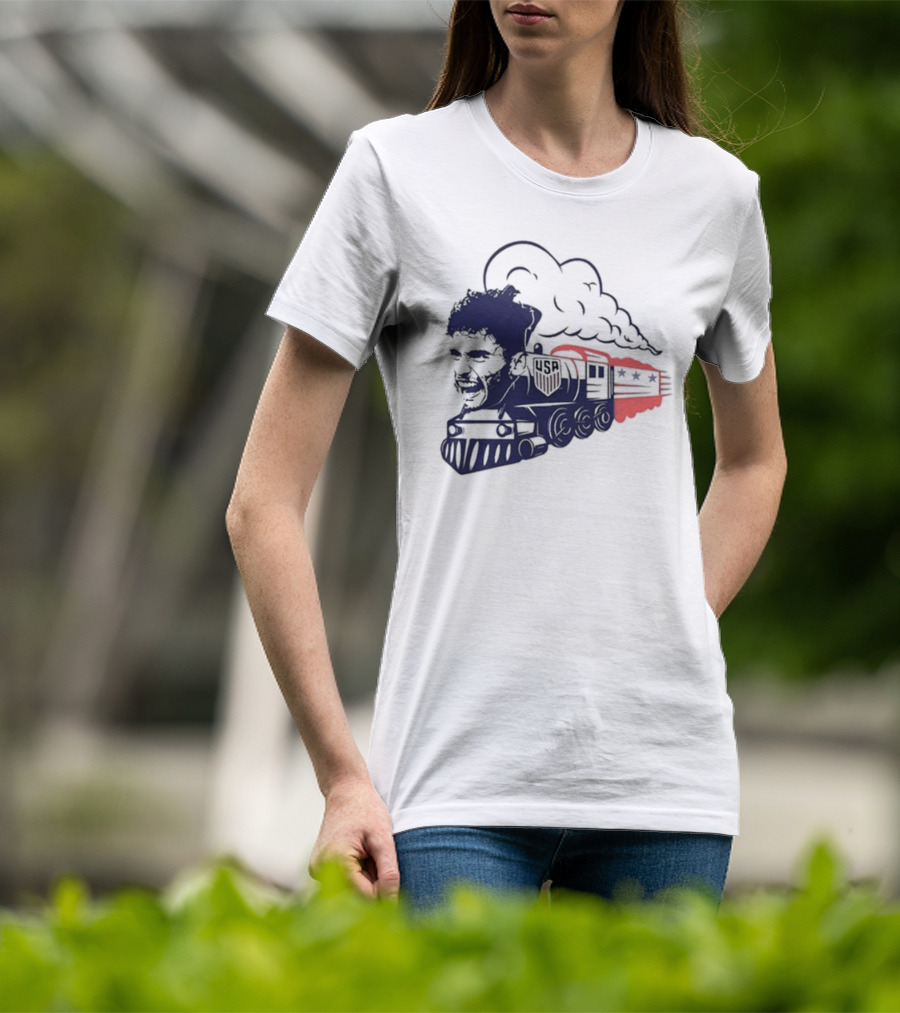 FC Dallas Pepi Train With US Soccer Emblem And Face On Locomotive T-Shirt