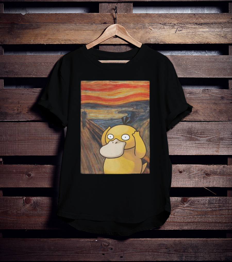 Psyduck Scream Parody Pokemon Art Mashup T-Shirt