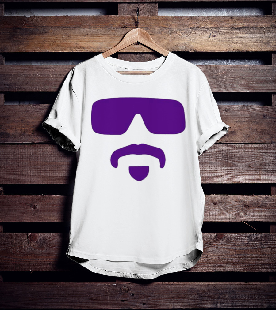 Gavin Guidry Wears Hayden Travinski Purple Sunglasses And Beard T-Shirt
