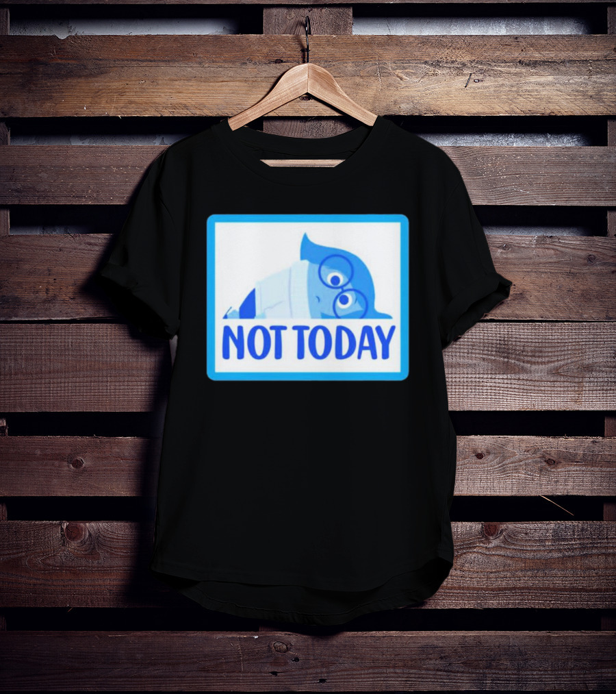 Not Today Sadness Character Blue Glasses Image T-Shirt