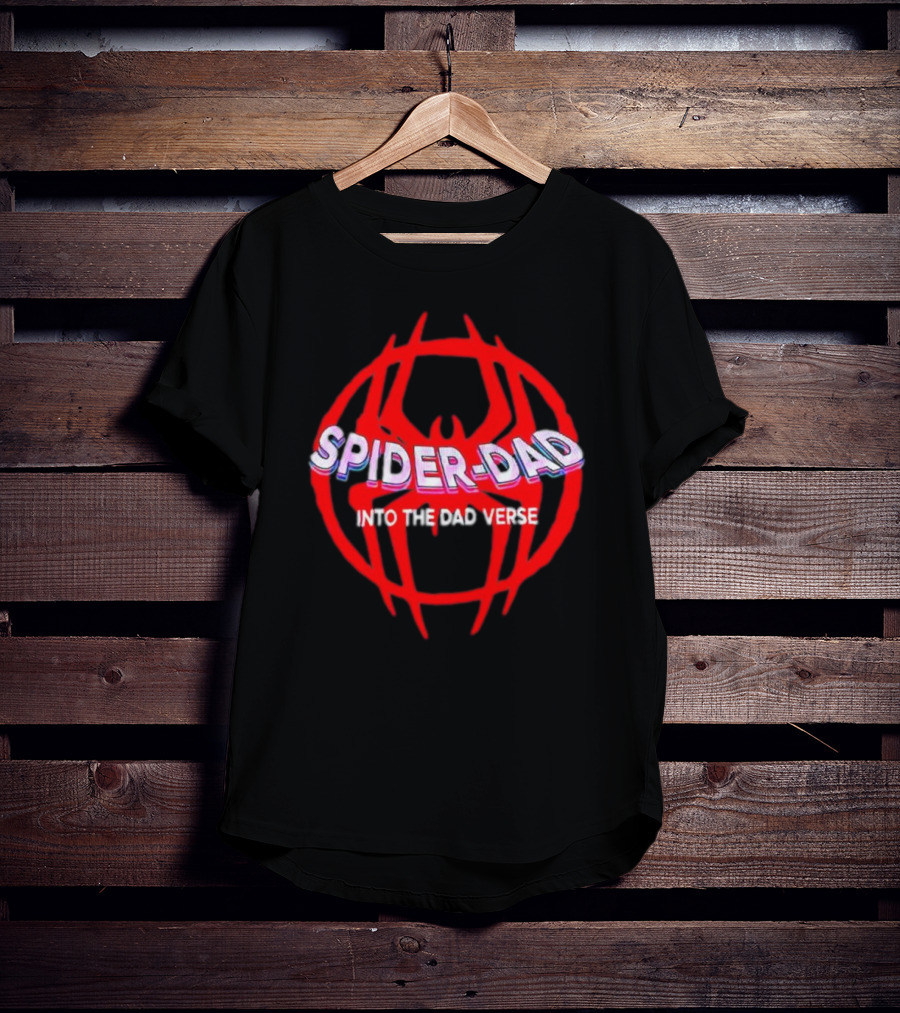 Spider Dad Into The Dadverse Red Spider T-Shirt