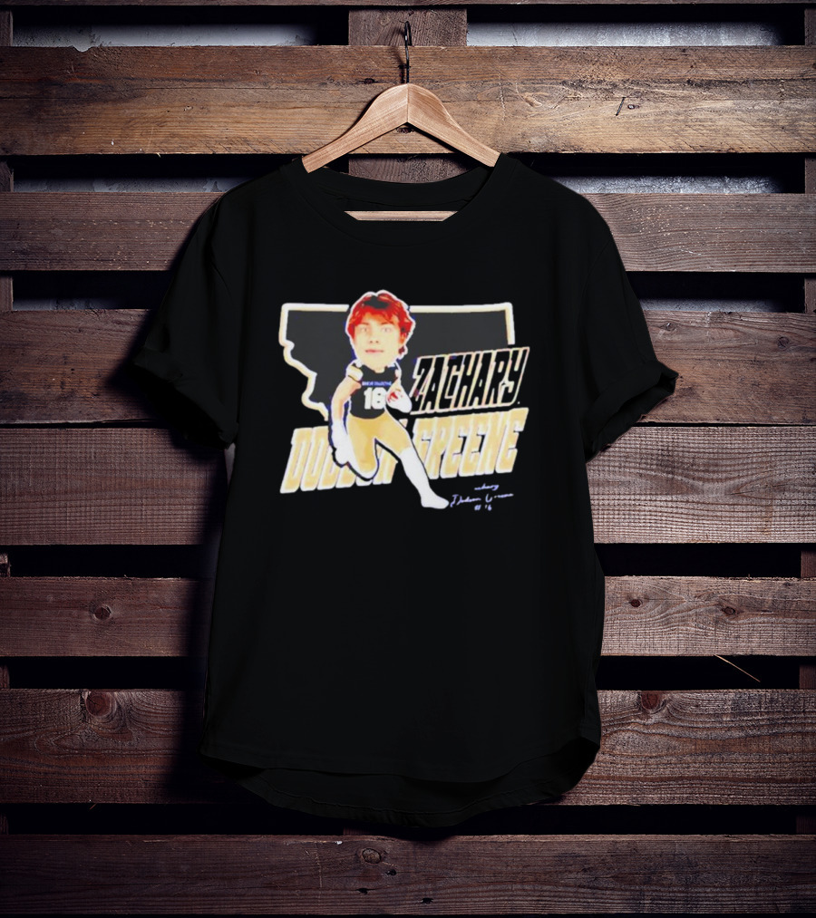 MSU Wide Receiver Zachary Dobson-Greene Cartoon Map T-Shirt