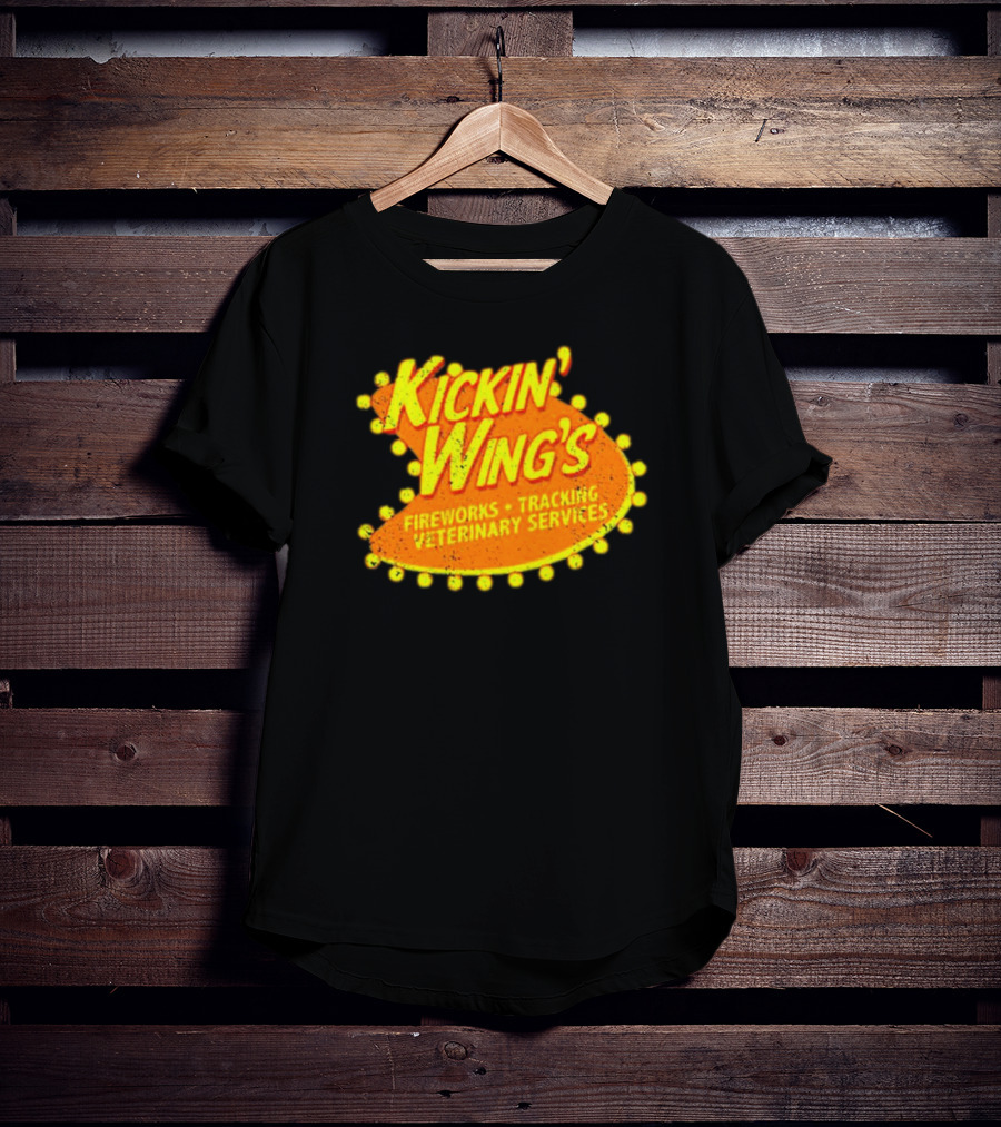 Kickin' Wing's Fireworks Tracking Veterinary Services Joe Dirt T-Shirt