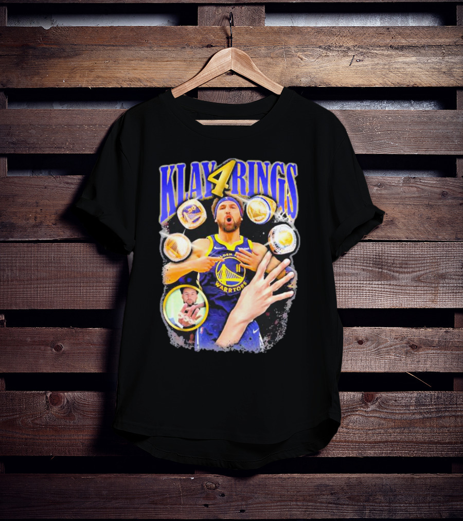 Klay 4 Rings Golden State Warriors Basketball T-Shirt