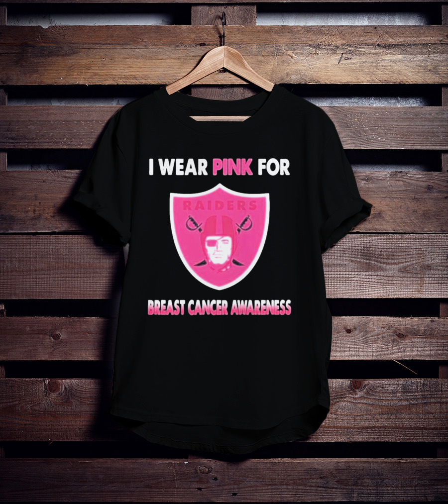 Las Vegas Raiders I Wear Pink For Breast Cancer Awareness T-Shirt