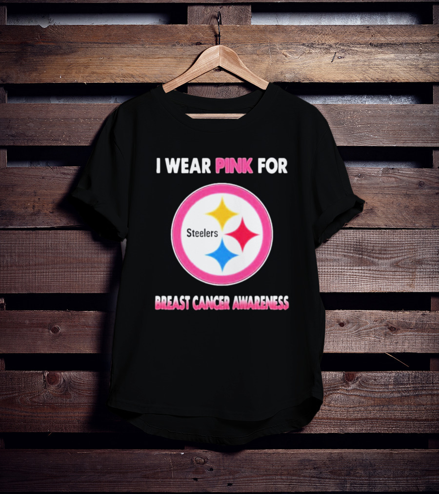 Pittsburgh Steelers I Wear Pink For Breast Cancer Awareness T-Shirt