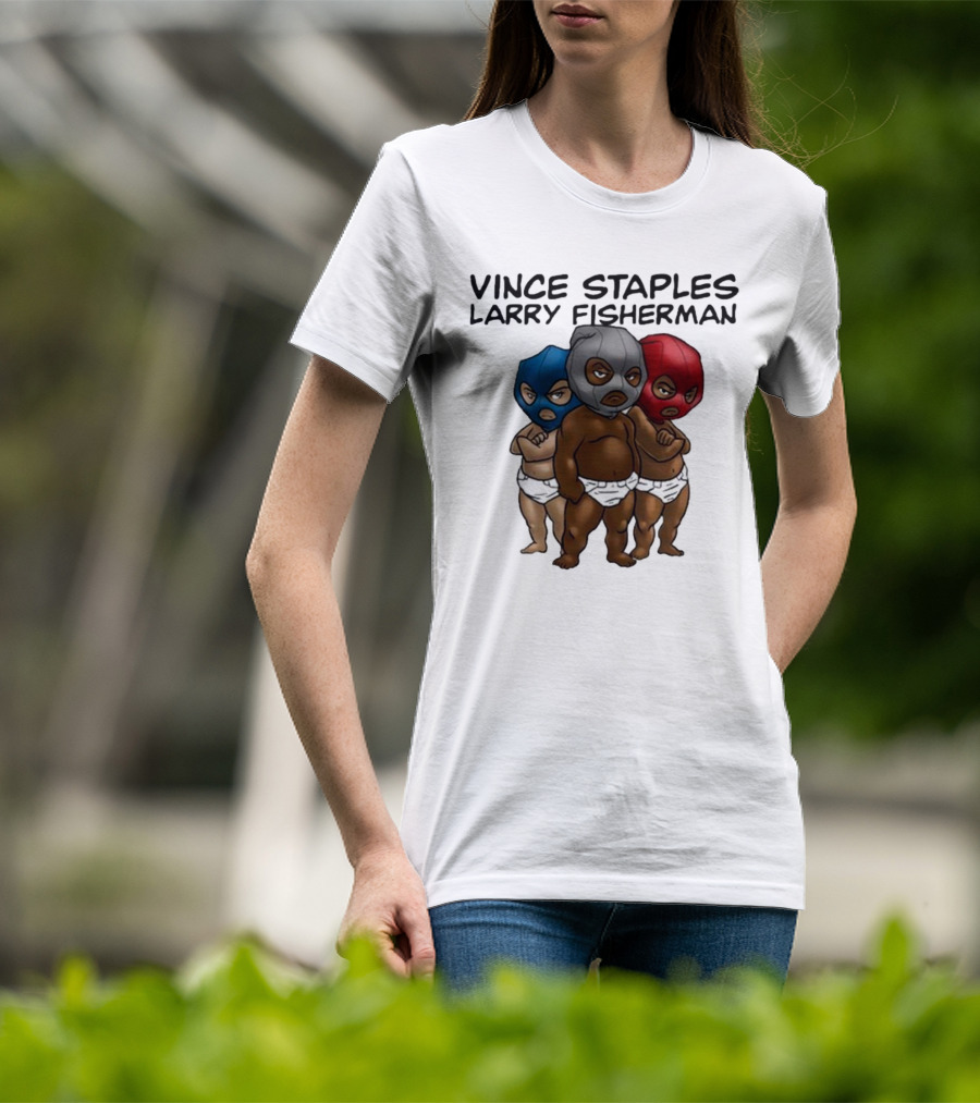 Vince Staples Larry Fisherman Stolen Youth Mixtape Luchador Masked Babies T-Shirt