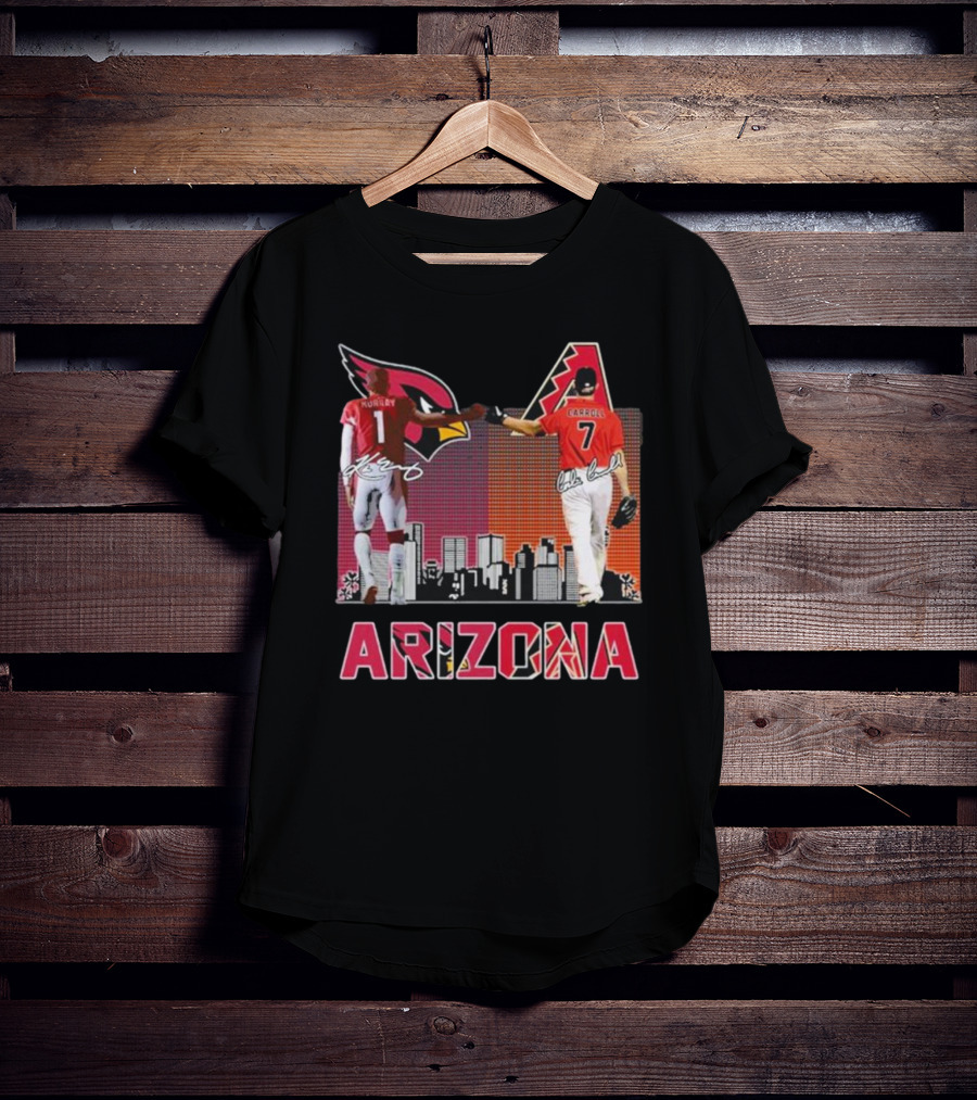 Arizona Cardinals Diamondbacks Kyler Murray And Corbin Carroll Signatures T-Shirt
