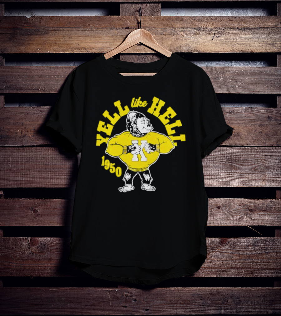 Gus The Gorilla Yell Like Hell Pittsburg State University 1950 Mascot T-Shirt