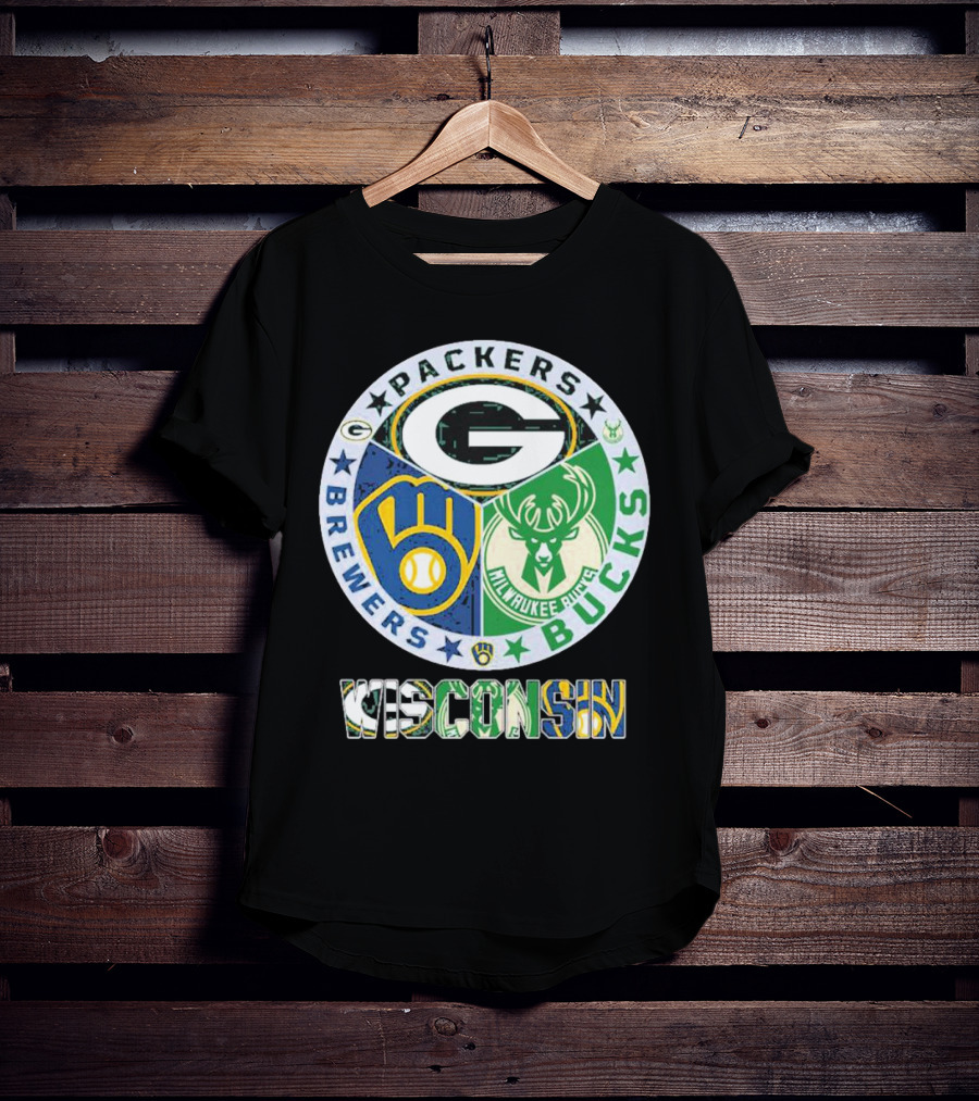 Packers Brewers Milwaukee Bucks Wisconsin T-Shirt