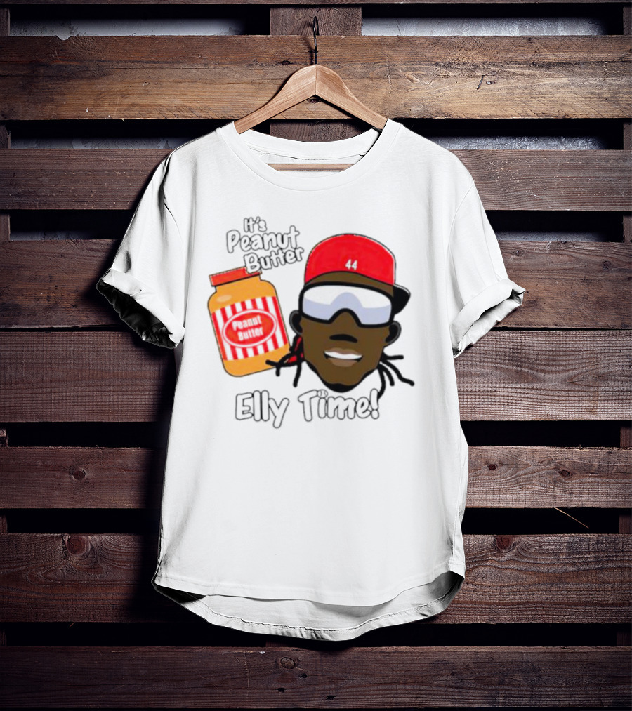Elly De La Cruz It's Peanut Butter Elly Time 44 Red Cap And Jar T-Shirt