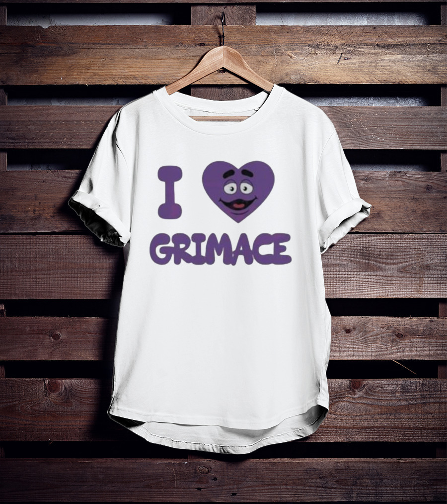 I Love Grimace Funny Face Hbd McDonalds T-Shirt