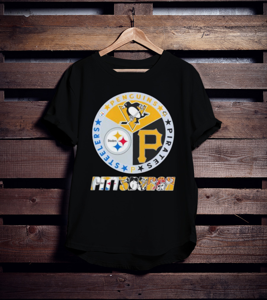 Pittsburgh Steelers Penguins Pirates Emblem T-Shirt