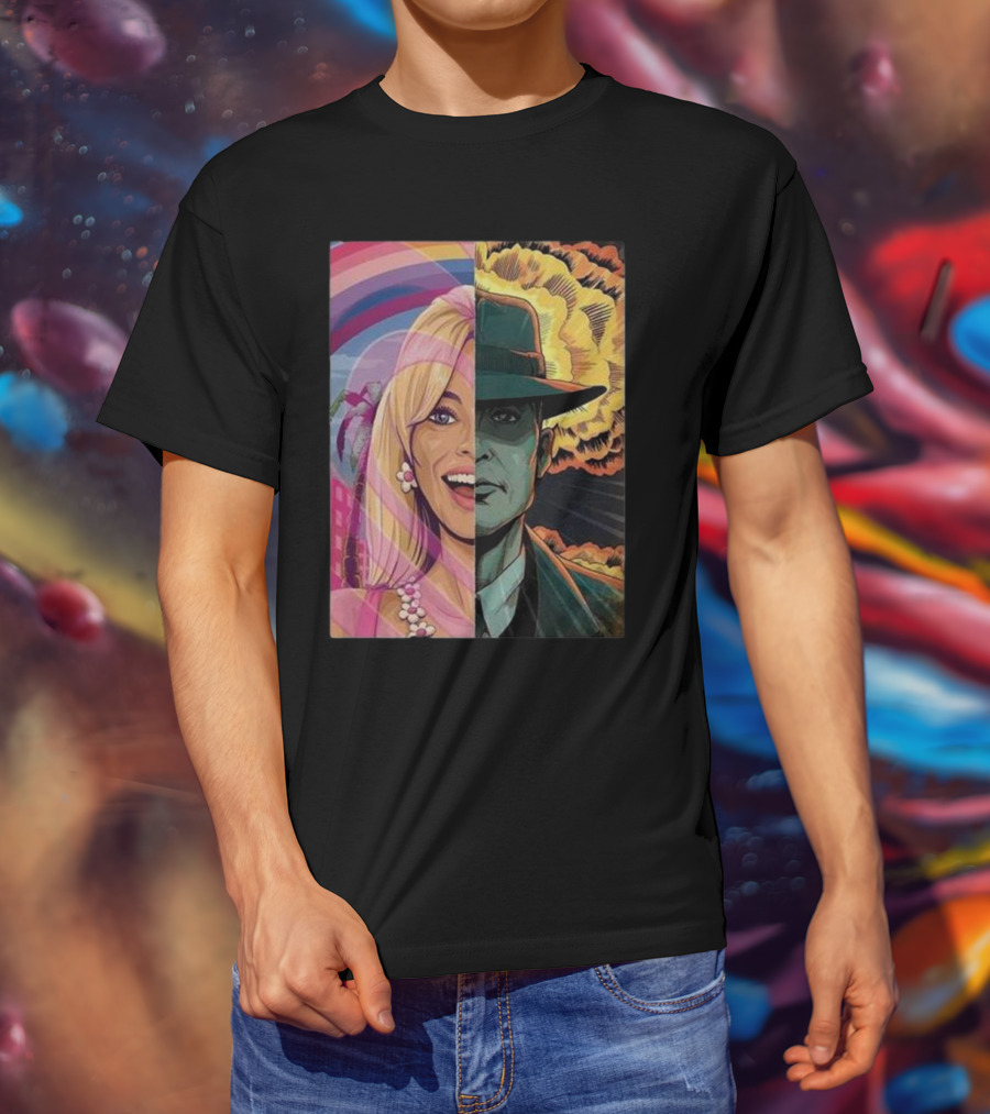 Christopher Nolan 18 Days Barbie X Oppenheimer Barbenheimer Home Decor Explosion T-Shirt