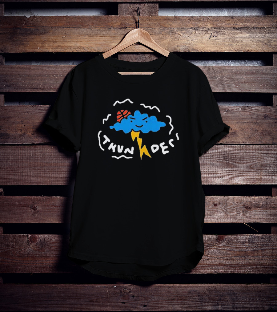 Nbapaint Thunder Cartoon Cloud Sports T-Shirt