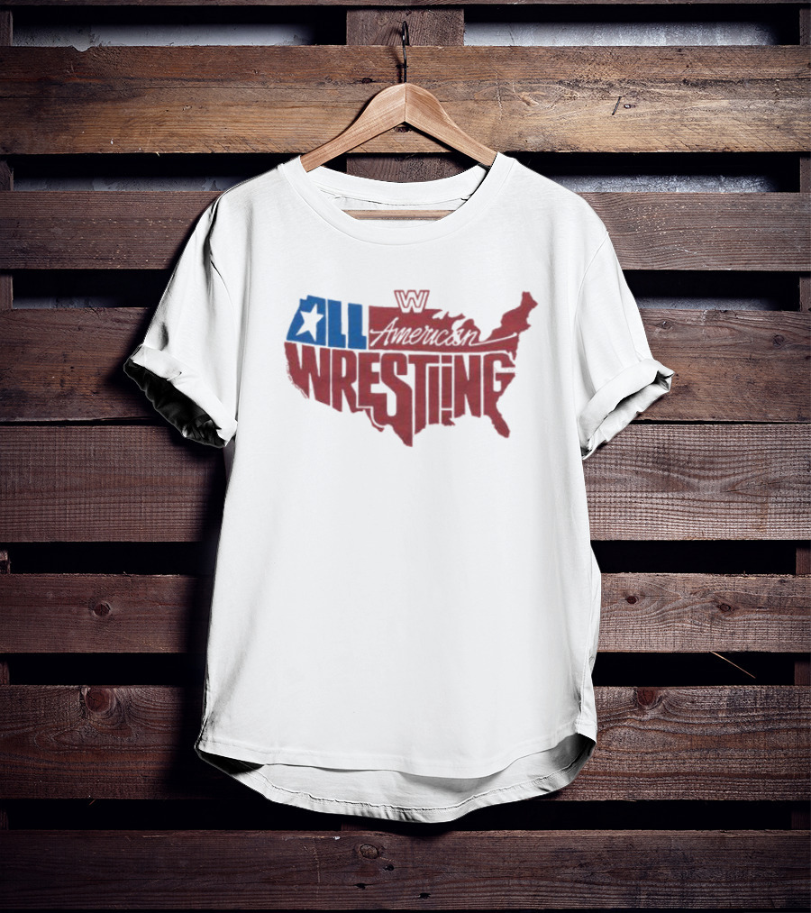 Homage All American Wrestling USA Map T-Shirt