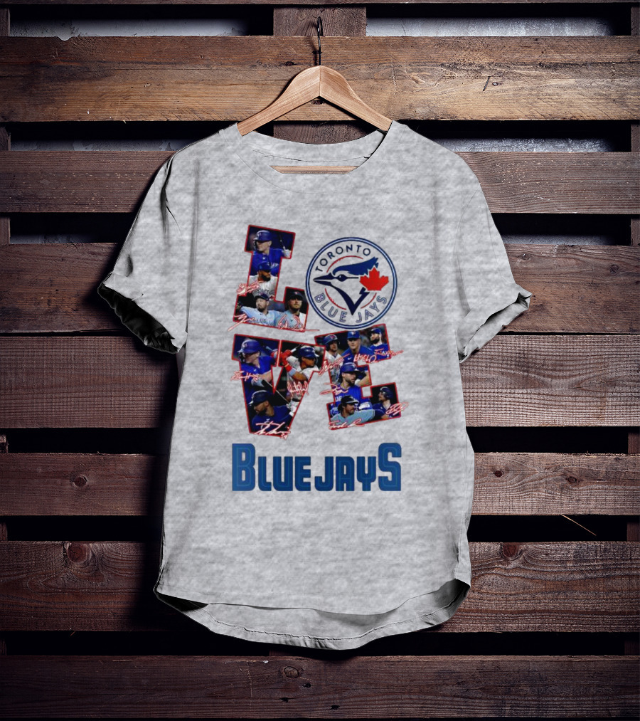 Toronto Blue Jays Love Team Signatures Baseball T-Shirt