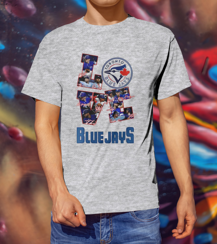 Toronto Blue Jays Love Team Signatures Baseball T-Shirt