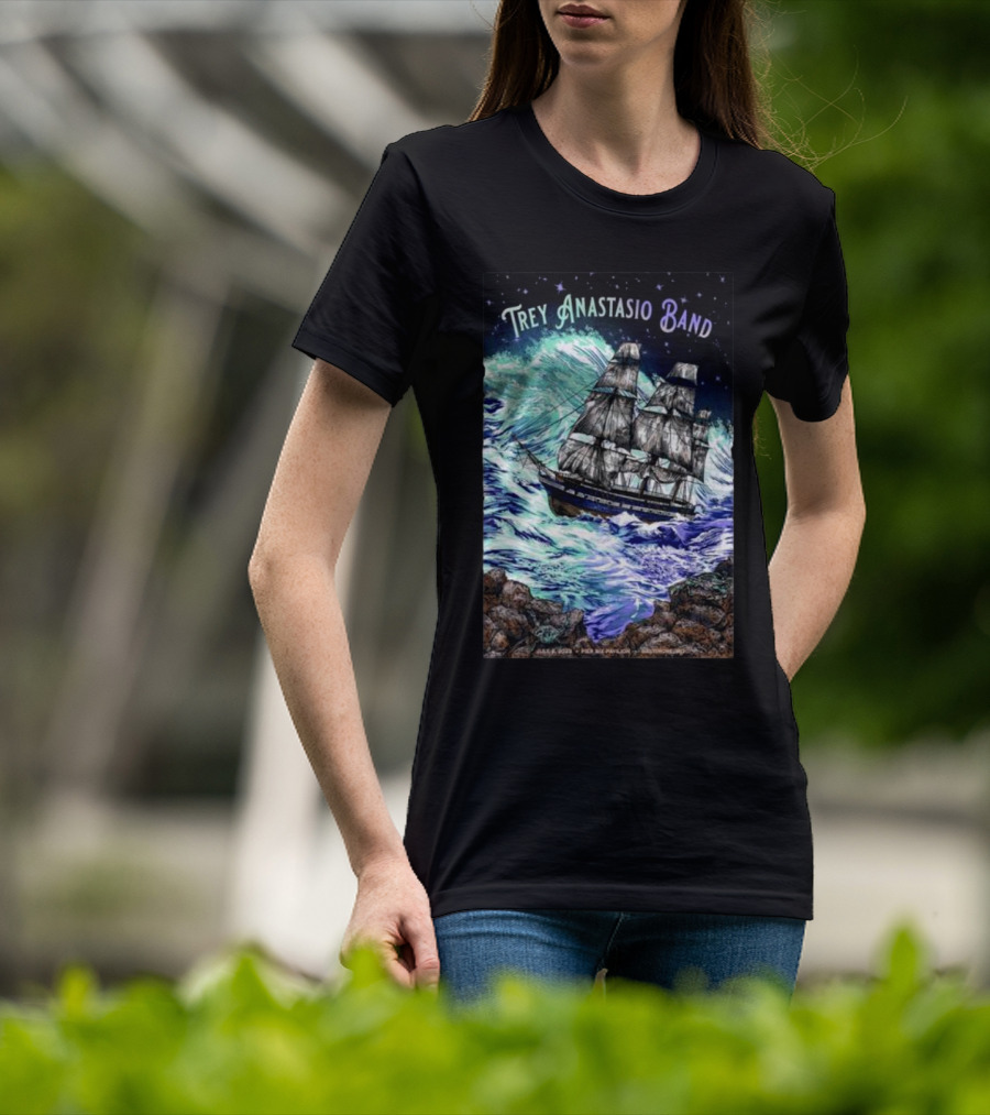 Trey Anastasio Band July 6 Ship In Stormy Sea T-Shirt