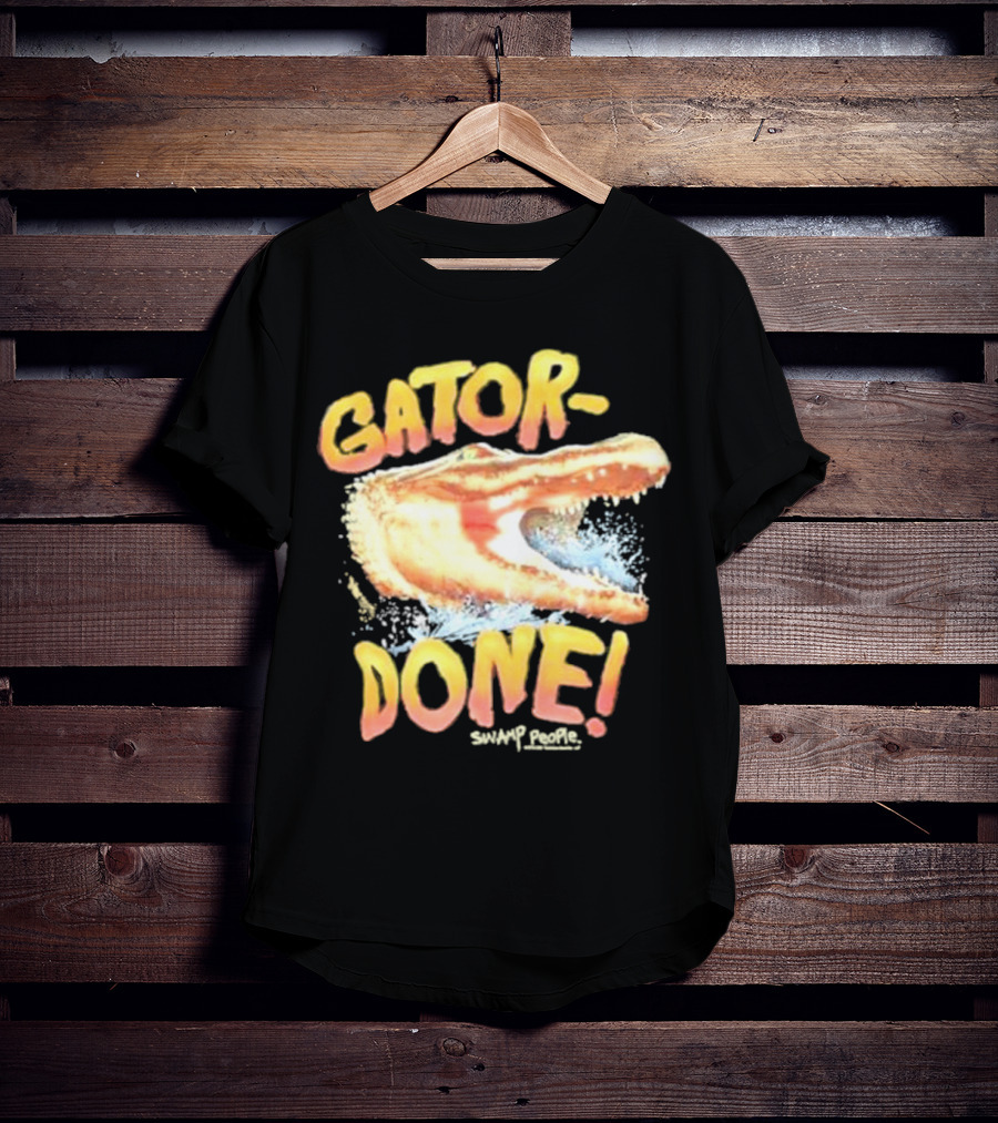 Gator Done Swamp People Alligator Splash T-Shirt