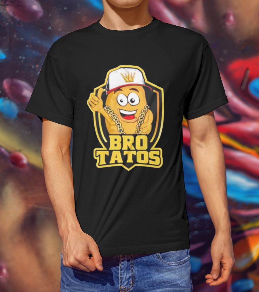 Brotatos Cartoon Potato With Gold Chain And Cap T-Shirt