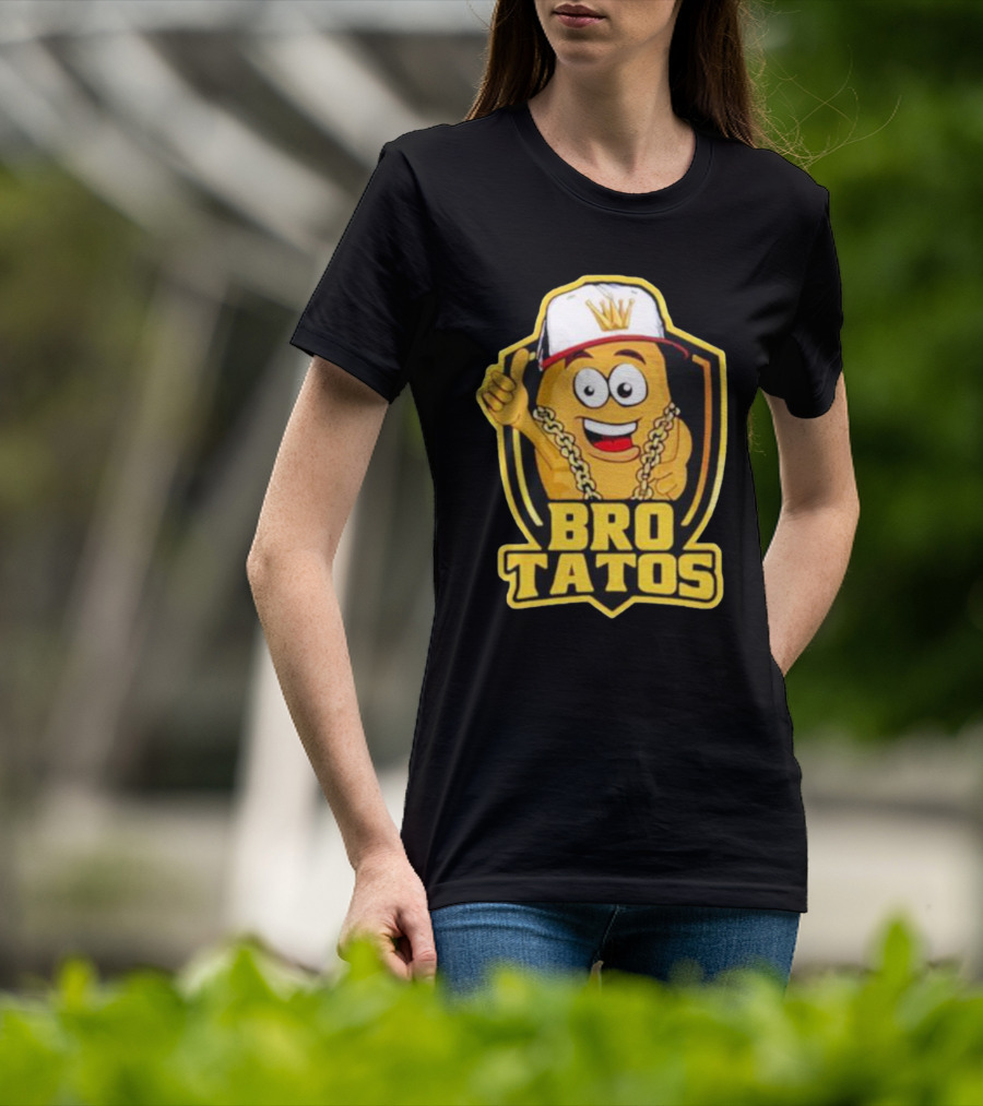 Brotatos Cartoon Potato With Gold Chain And Cap T-Shirt