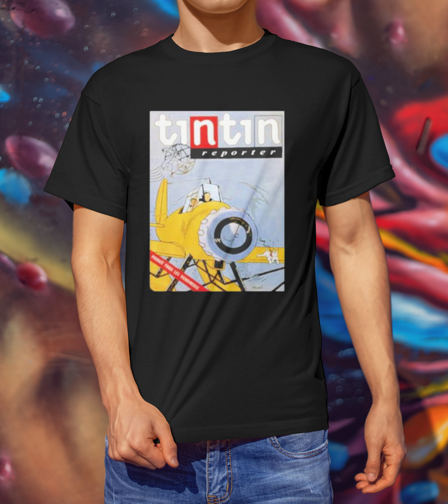 Tintin Reporter New Adventures Game Design Cartoon T-Shirt