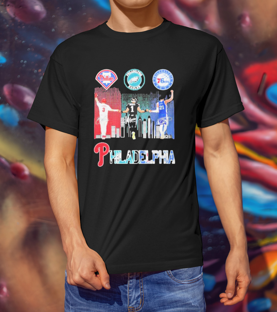 Philadelphia Phillies Eagles 76ers Harper T-Shirt