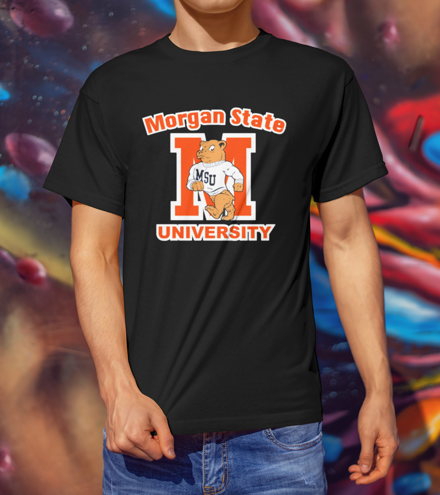 Morgan State University Bear MSU Sweater Logo Throwback T-Shirt