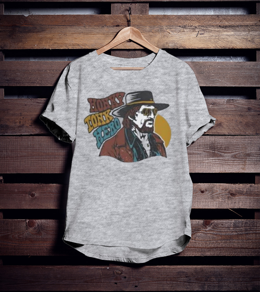 Waylon Jennings Merch Store Honky Tonk Hero T-Shirt