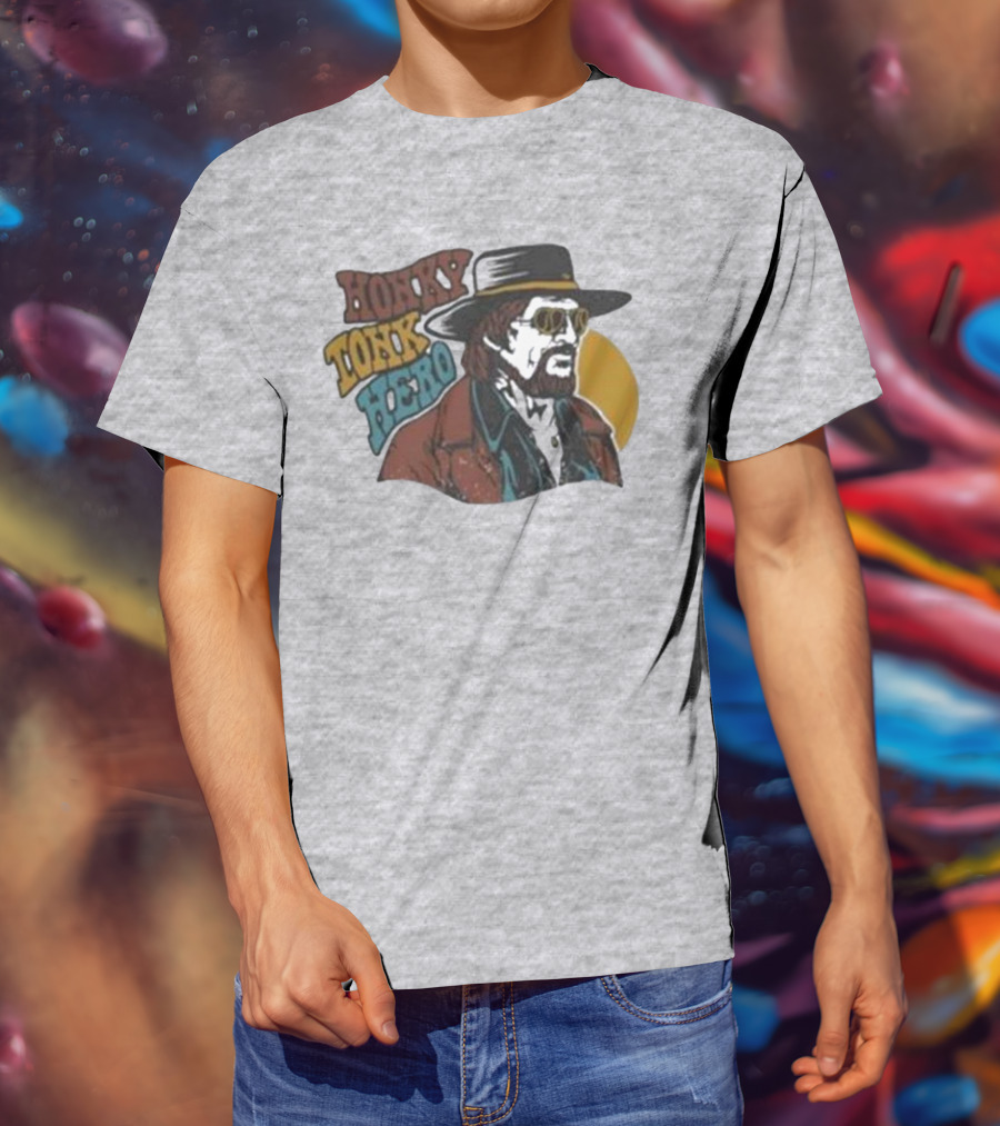 Waylon Jennings Merch Store Honky Tonk Hero T-Shirt