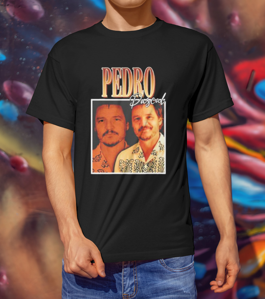 Pedro Pascal Retro 90s Style Vintage Portraits T-Shirt