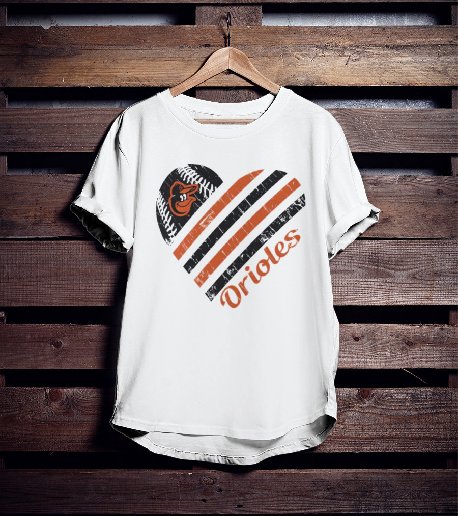 Baltimore Orioles Heart Graphic G-III 4Her By Carl Banks White T-Shirt