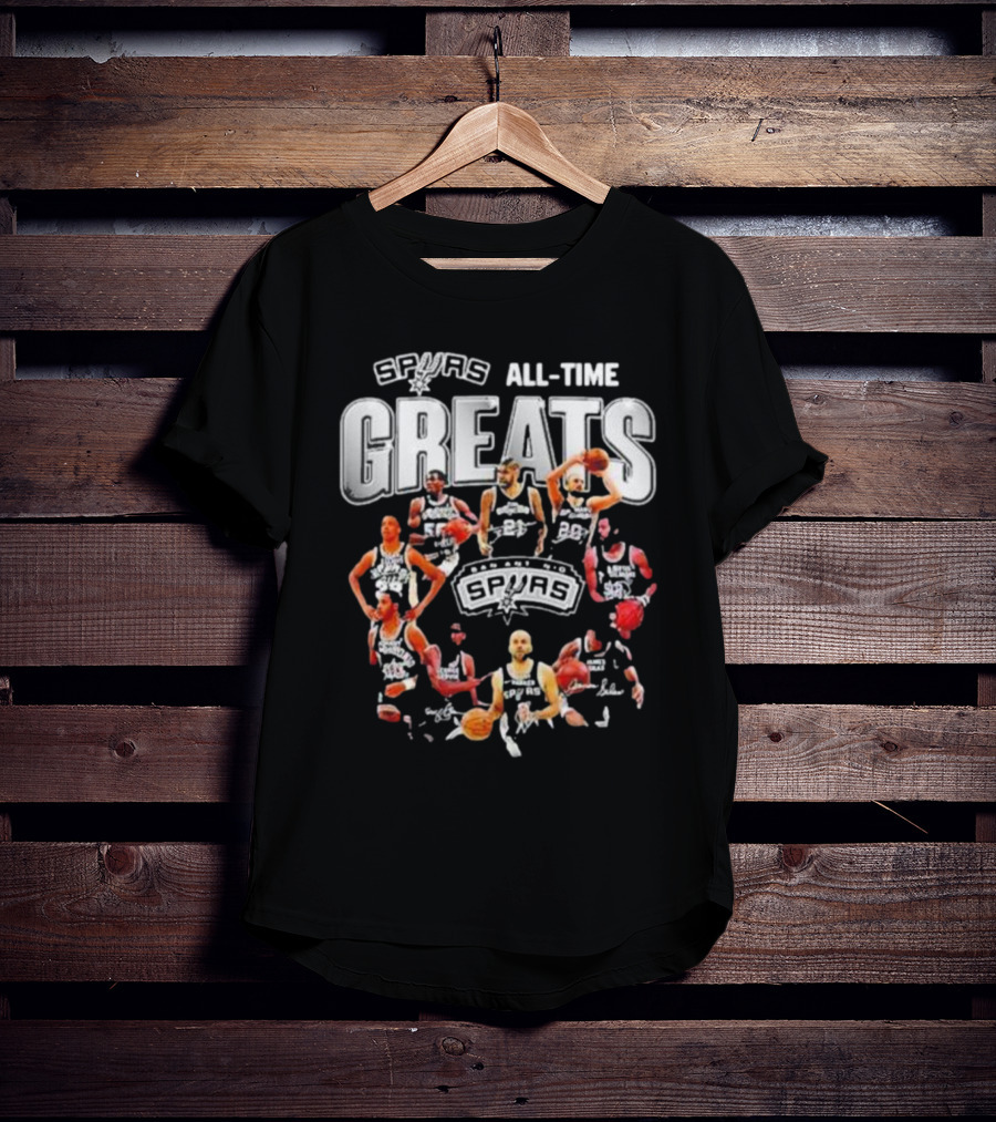 Spurs All-Time Greats San Antonio Legends NBA T-Shirt