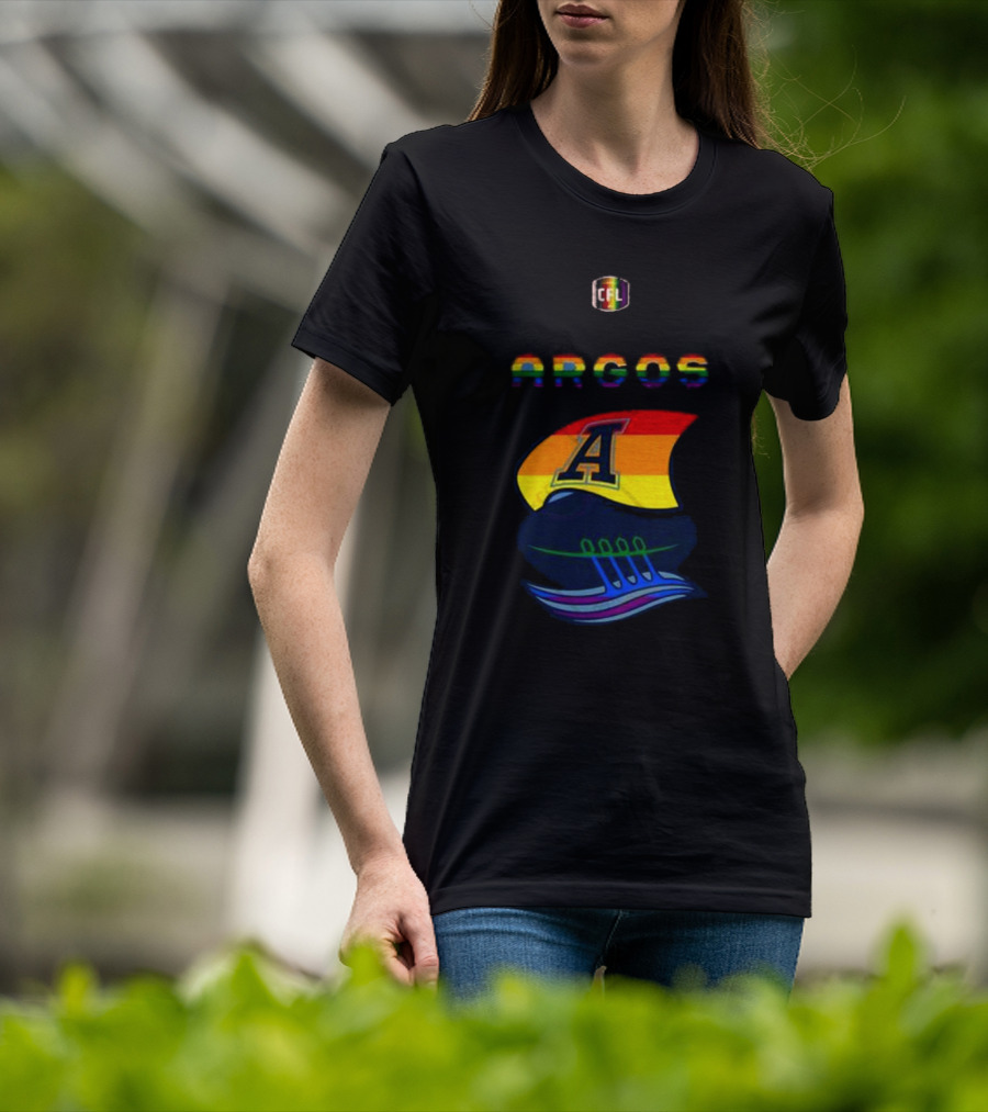 CFL Argos Rainbow Sailboat T-Shirt