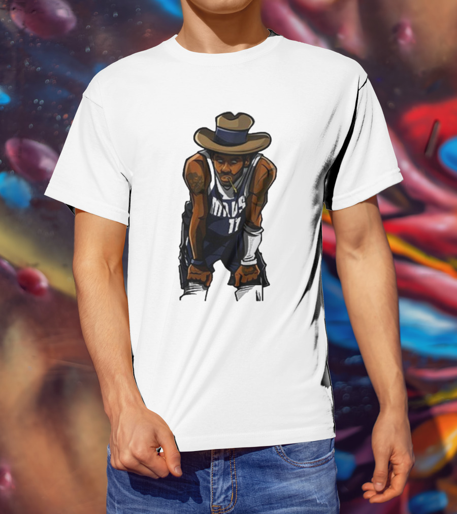 Kyriewrld Merch Cowboy Kai Mavs 11 Basketball Cartoon T-Shirt