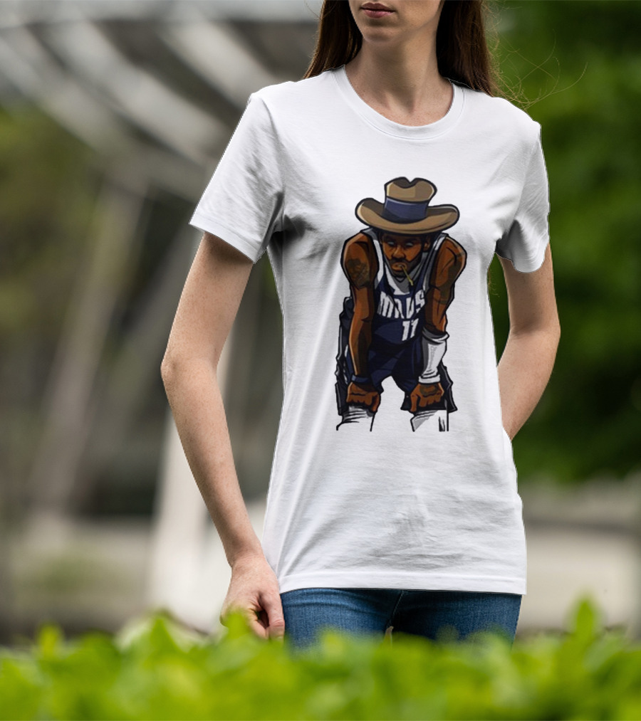 Kyriewrld Merch Cowboy Kai Mavs 11 Basketball Cartoon T-Shirt