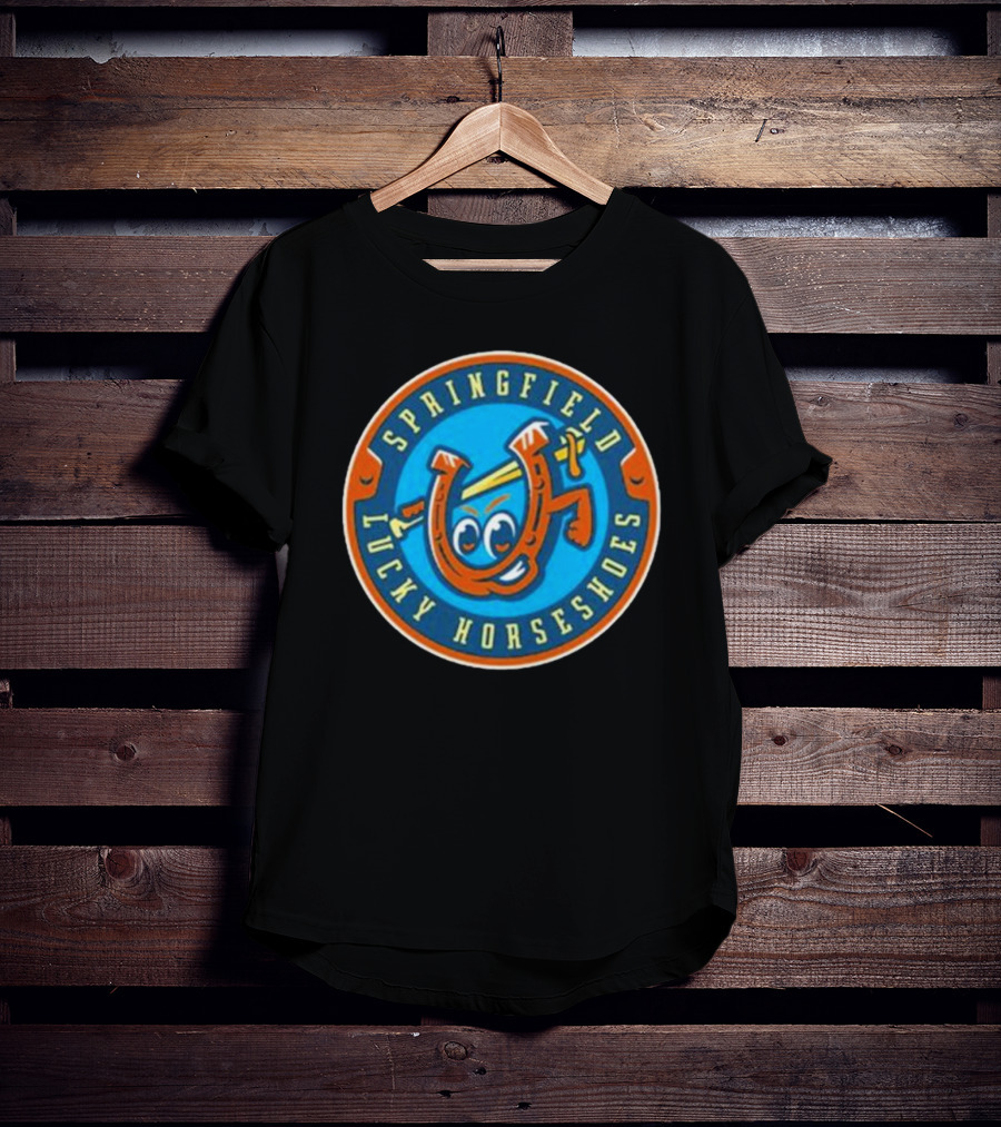 Springfield Lucky Horseshoes Mascot Logo T-Shirt