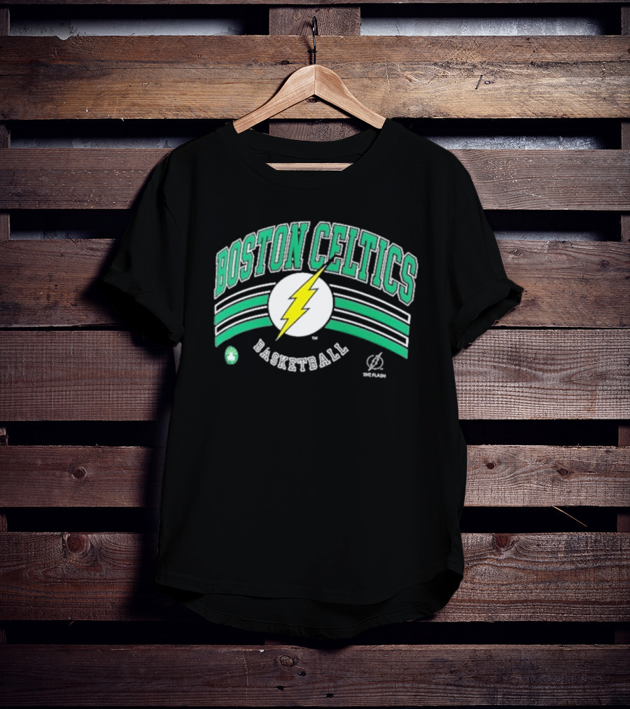 Boston Celtics The Flash Basketball Lightning T-Shirt