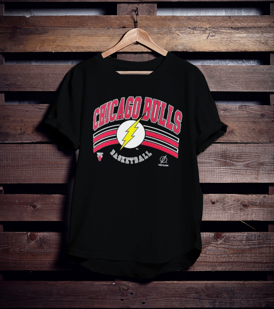 Chicago Bulls Basketball The Flash Logo Collaboration T-Shirt