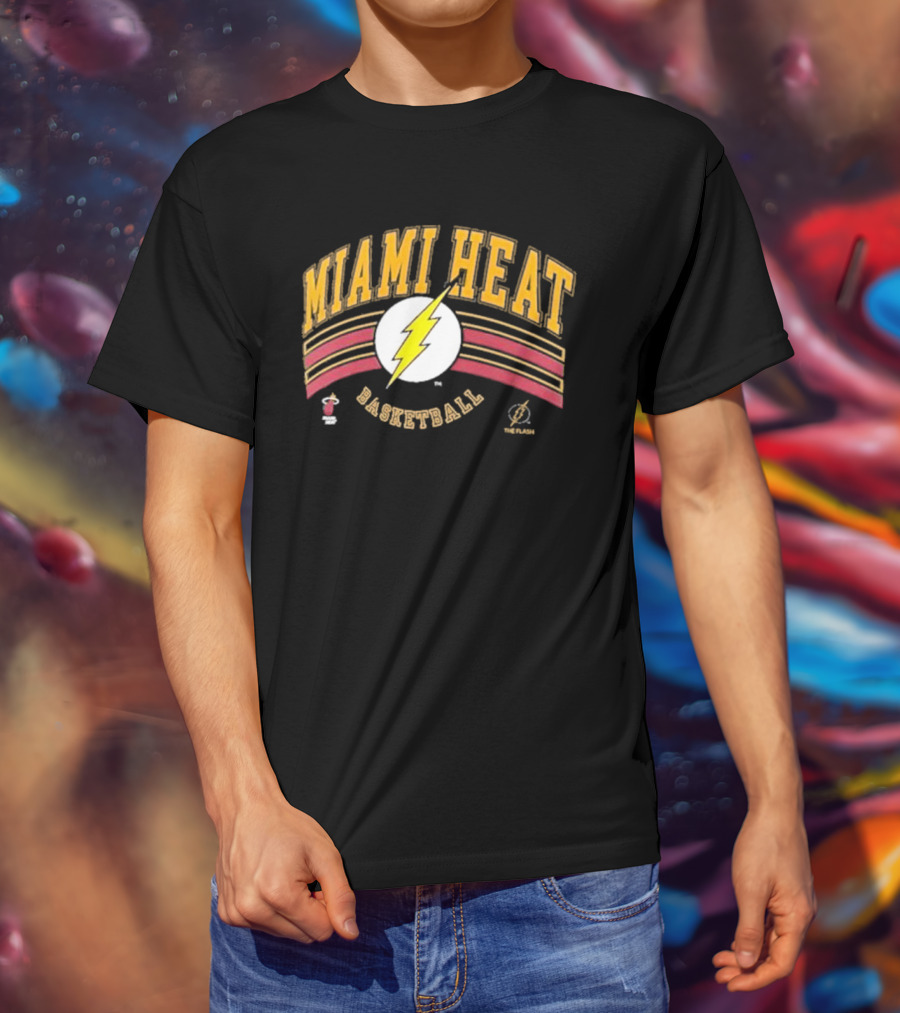 Miami Heat Basketball The Flash Fanatics Branded DC T-Shirt