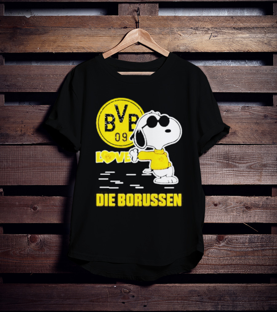 Snoopy Love BVB 09 Die Borussen Football Soccer T-Shirt
